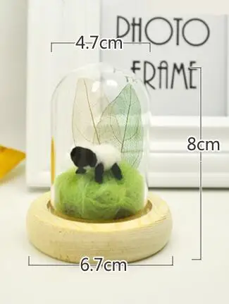 Creative glass cover wool needlepoint kit wool felt needle felting Decoration craft needlecraft DIY handmade