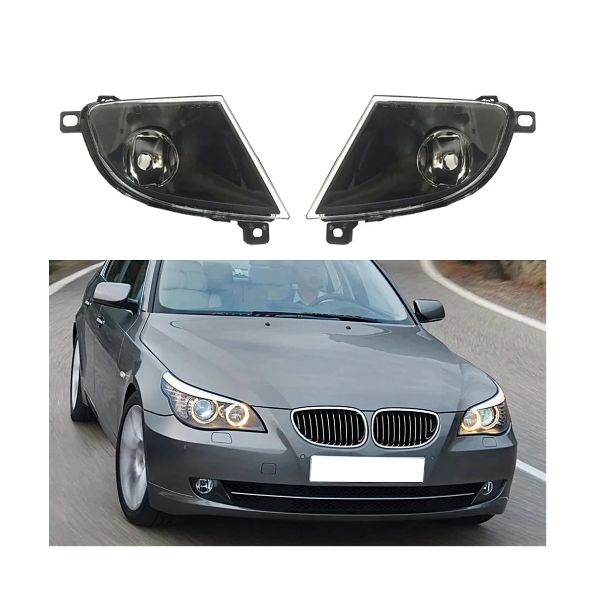 

63177177711 Car Front Left Bumper Fog Lights Driving Lamp Without Bulb for BMW 5 Series E60 E61 2007 2008 2009