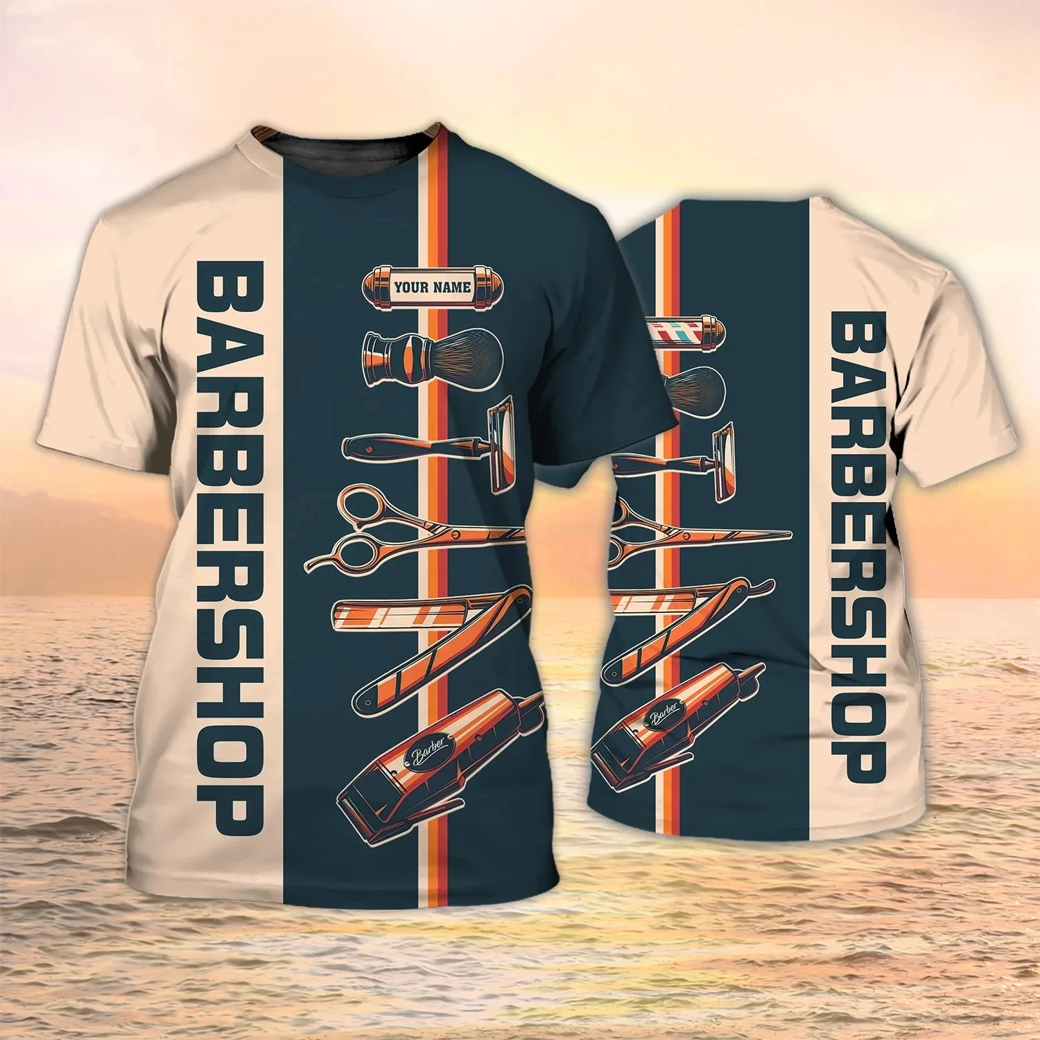 Maglietta con stampa 3D, manica corta, abbigliamento sportivo