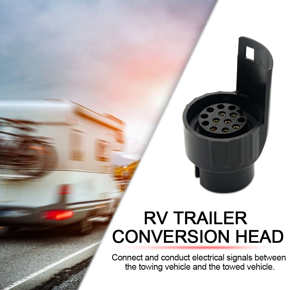 7 Pin To 13 Pin Adapter Converter Copper Core Plug Converter Trailer Connector Mini Socket for Sedan Boat Truck Camper