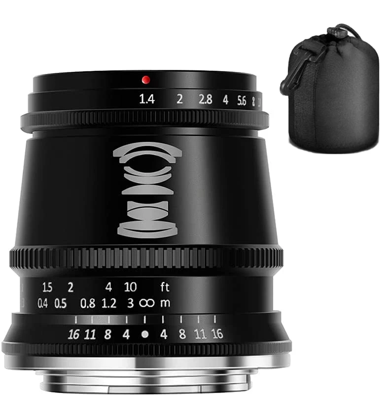 Ttartisan 17Mm F1.4 Aps-C Obiettivo Per Fotocamera Con Messa A Fuoco Manuale Ad Ampia Apertura Per Sony E Mount Fujifilm Xt3 Xa7 Xe Canon M Leica