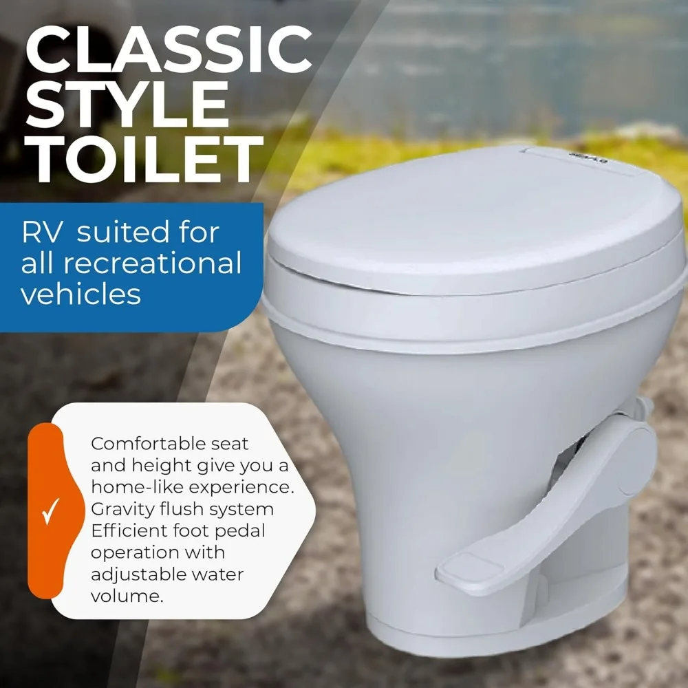 Toilet - Standard Height, Gravity Flush, Foot Pedal, Soft Close Lid with Sprayer Attachment, toliet 4