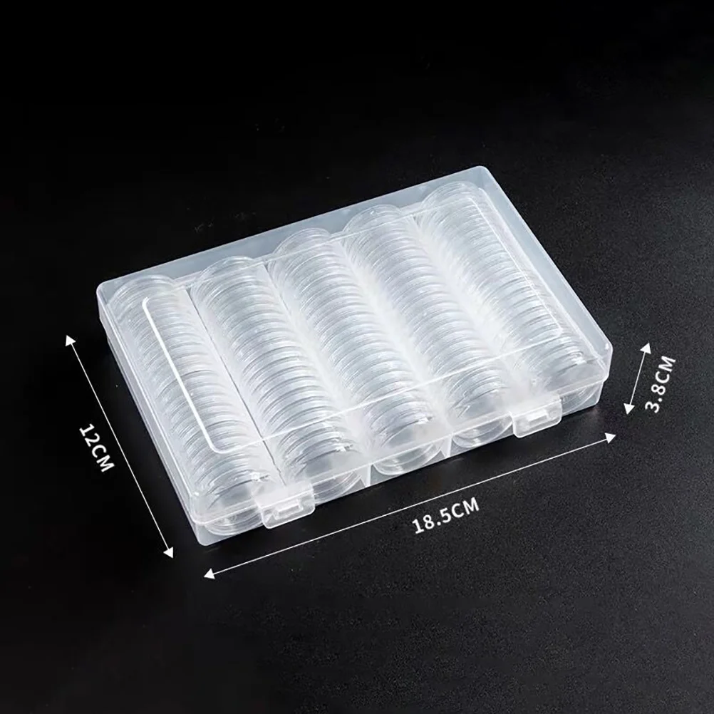 동전 클립 공급 투명 거치대 실버 달러 투명 보호대 전문 케이스, 휴대용 브래킷 박스, 100 개