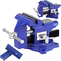 Heavy Duty Bench Vise 4.5 Inch: Table Clamp Woodworking Vice Press Drill Tools Workbench Wood Metal Pipe Work Shop Block Swivel 1