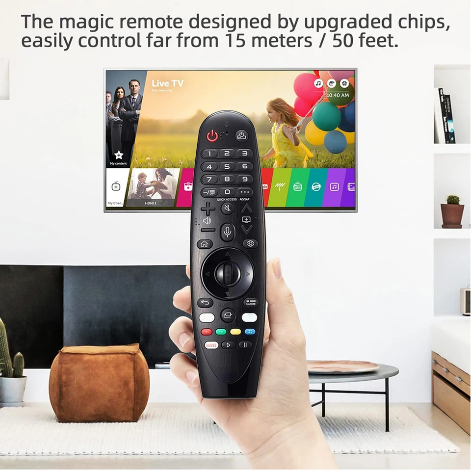 MR20GA voor LG Magic-afstandsbediening met aanwijzer en spraakfunctie, vervanging voor LG afstandsbediening MR19BA Magic afstandsbediening, compatibel met veel LG smart tv-modellen Netflix en Prime