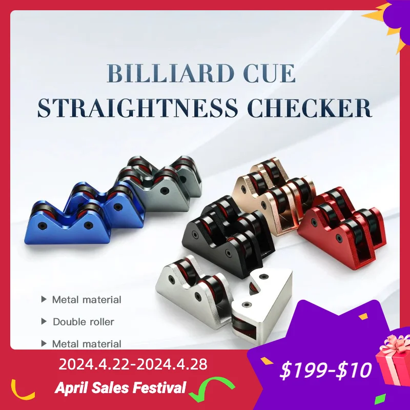 Pool Billiard Cue Straightness Checker 2pcs Carom Snooker Cue Stick Repair Roller Detector Maintaince Tool Billiard Accessories