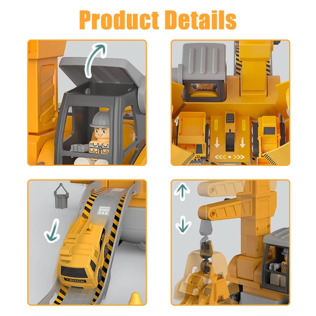 Screw Toy Nut Disassembly Deformed Blocks Engineer Truck Excavator Building Education Construction Set Kids Plastic Boy Toy Gift 4