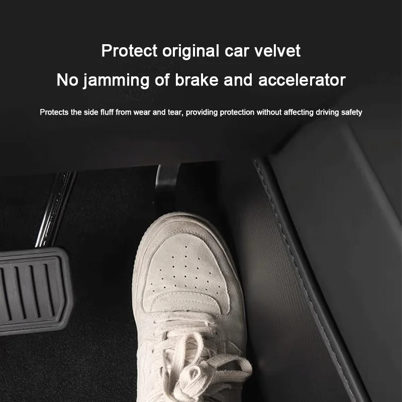 For New Tesla Model 3+ Highland Model Y 3，Car Center Console Side Anti-Kick Mats Dust Resistant Protector Pad Trim Panel
