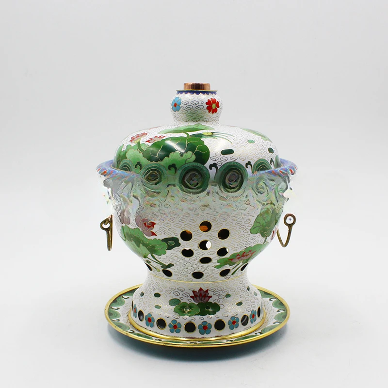 Alcohol copper hot pot, cloisonne copper hot pot, pure copper alcohol small hot, household meal hot, side stove, alcohol