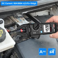 Pince ampèremétrique numérique Mestek DC AC 6000 points de lecture, multimètre, testeur de tension, ampèremètre pour voiture, Hz, capacité, NCV, Ohm 2
