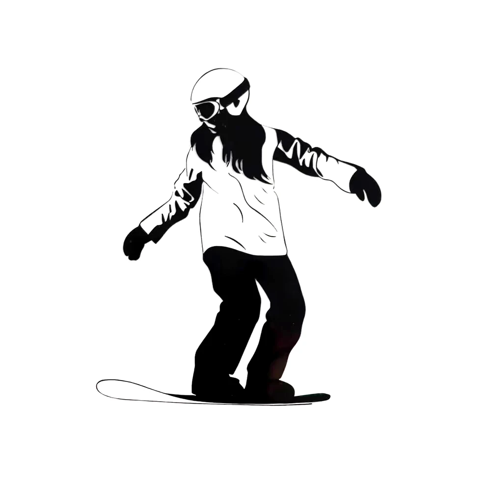 

F414# Snowboarding Ski Winter Sport Vinyl Decal Waterproof Balck Car Sticker Without Background