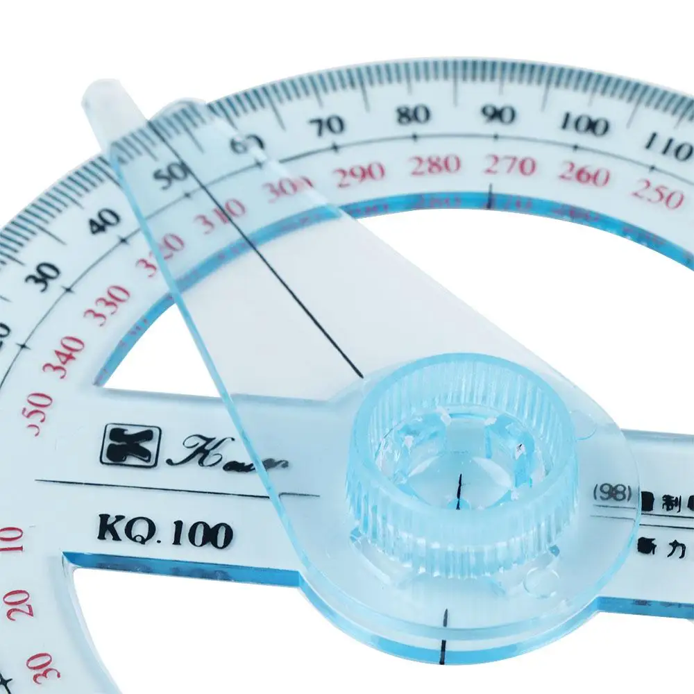 

Round Portable Drafting Supplies 360 Degree Office Protractor Measuring Tool Ruler Pointer