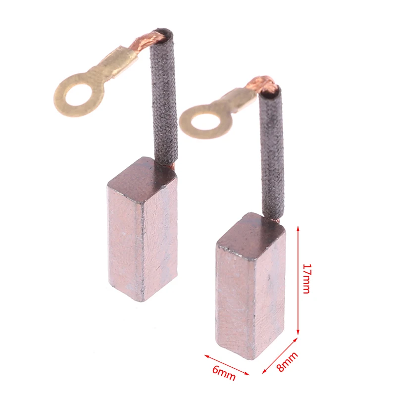 2pcs DC water pump submersible pump motor copper battery car water pump carbon brush brush 12V24V36V48V60V 17*8*6mm 2pcs car battery plating clip big size 17cm battery fire cable dropship