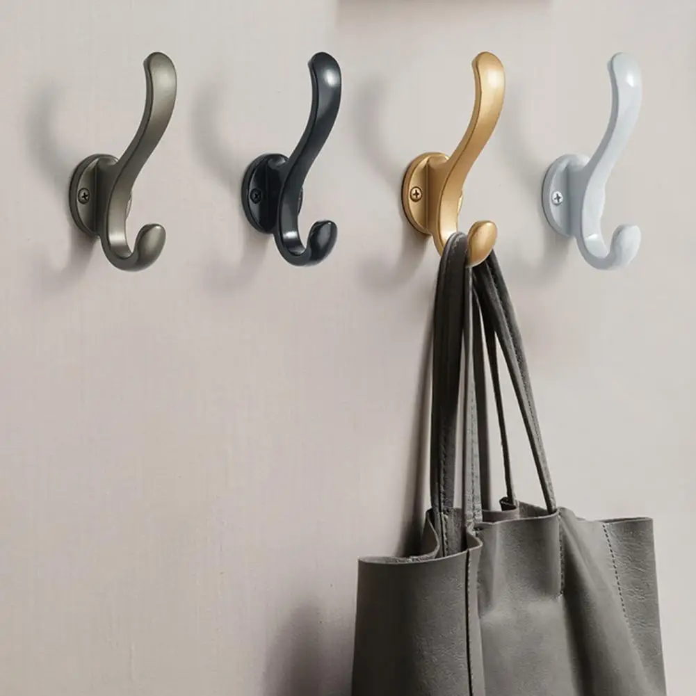 Retro Storage Hook With Screws Aluminium Alloy Towel Hook Wall Storage Towel Coat Rack Hat Clothes Hooks Home Accessories wall mount hooks coat hook