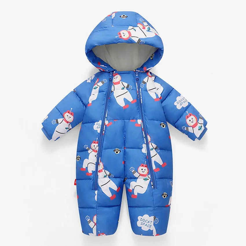 New born Autumn Winter Overall For Children Infant Thicken Clothes Boy Hooded Baby costume little Girls clothing toddler Romper