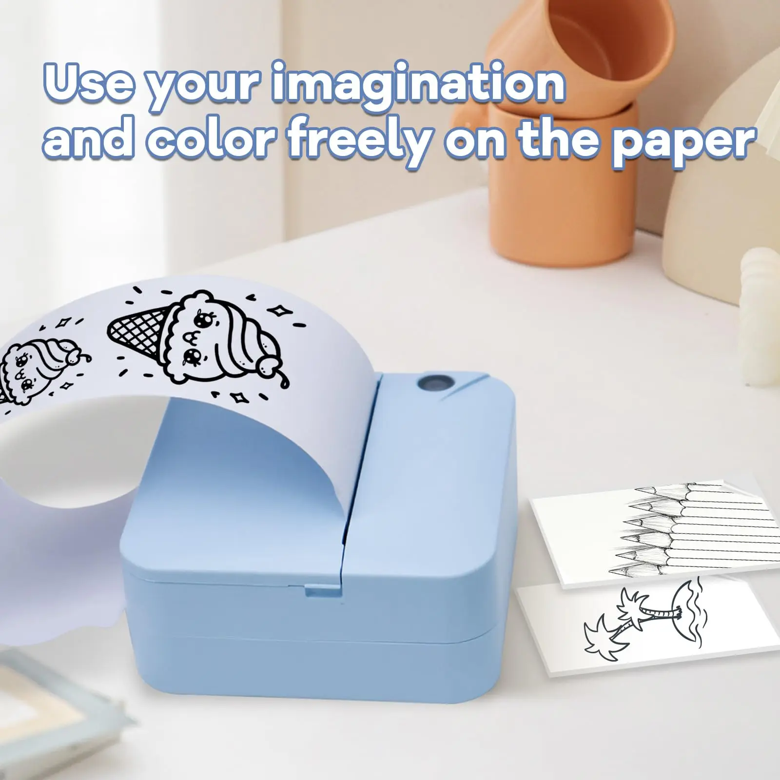 [Wireless Thermal Printer]Wireless Mini Thermal Printer, Portable Label Maker | 200dpi High Resolution, App & Wireless