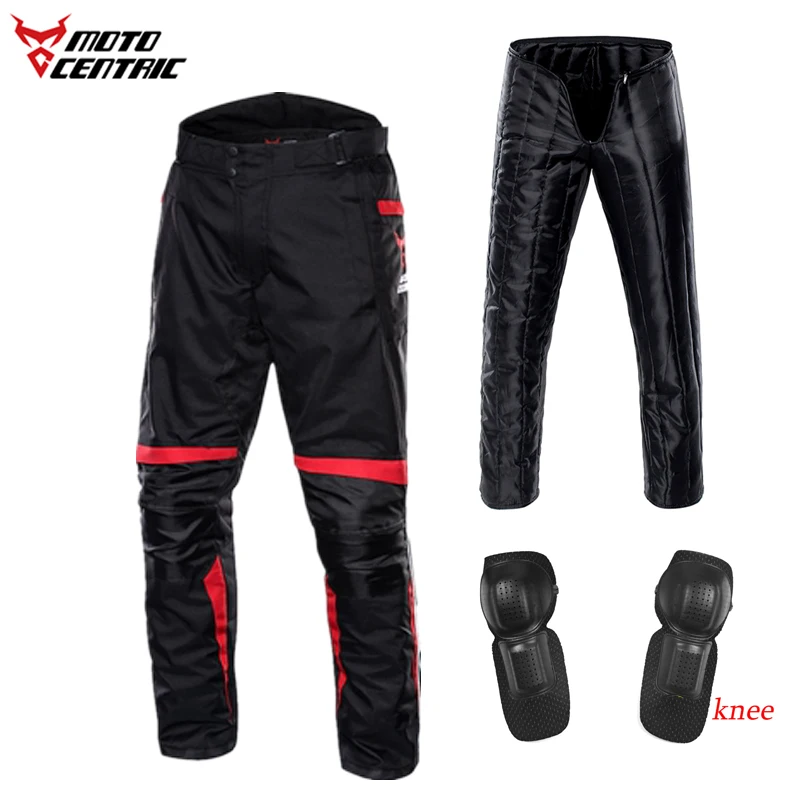 MOTOCENTRIC Motorcycle Pants Winter Warm Motorbike Trousers Knee Protective Pads Cycling Biker Waterproof Moto Pants Windproof motorcycle pants motorcycle jeans