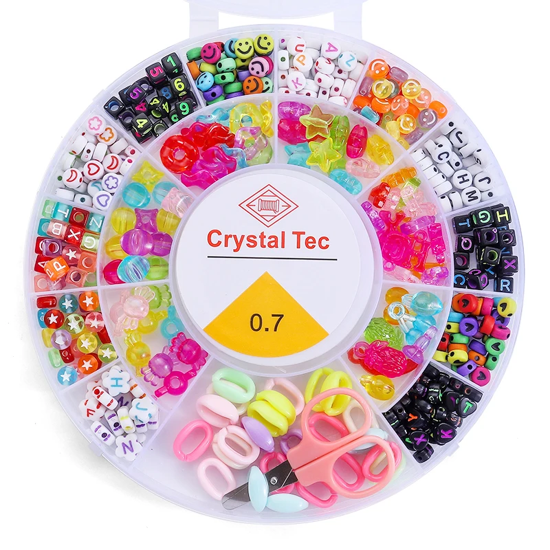 Clay Beads & Charms Jewelry Crafting Kit - DIY Alphabet & Art Kit