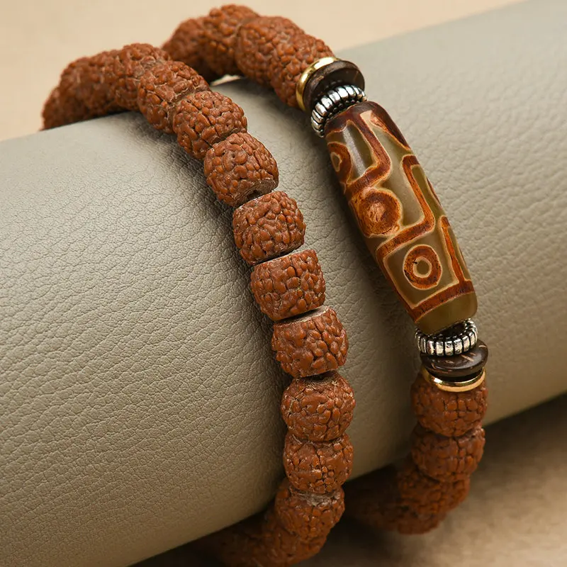 Vajra Bodhi Rudraksha Beads Bracelets Men Meditation Mala Bracelets For Women Jewelry Prayer Chakras Tibetan Buddhism Bracelet