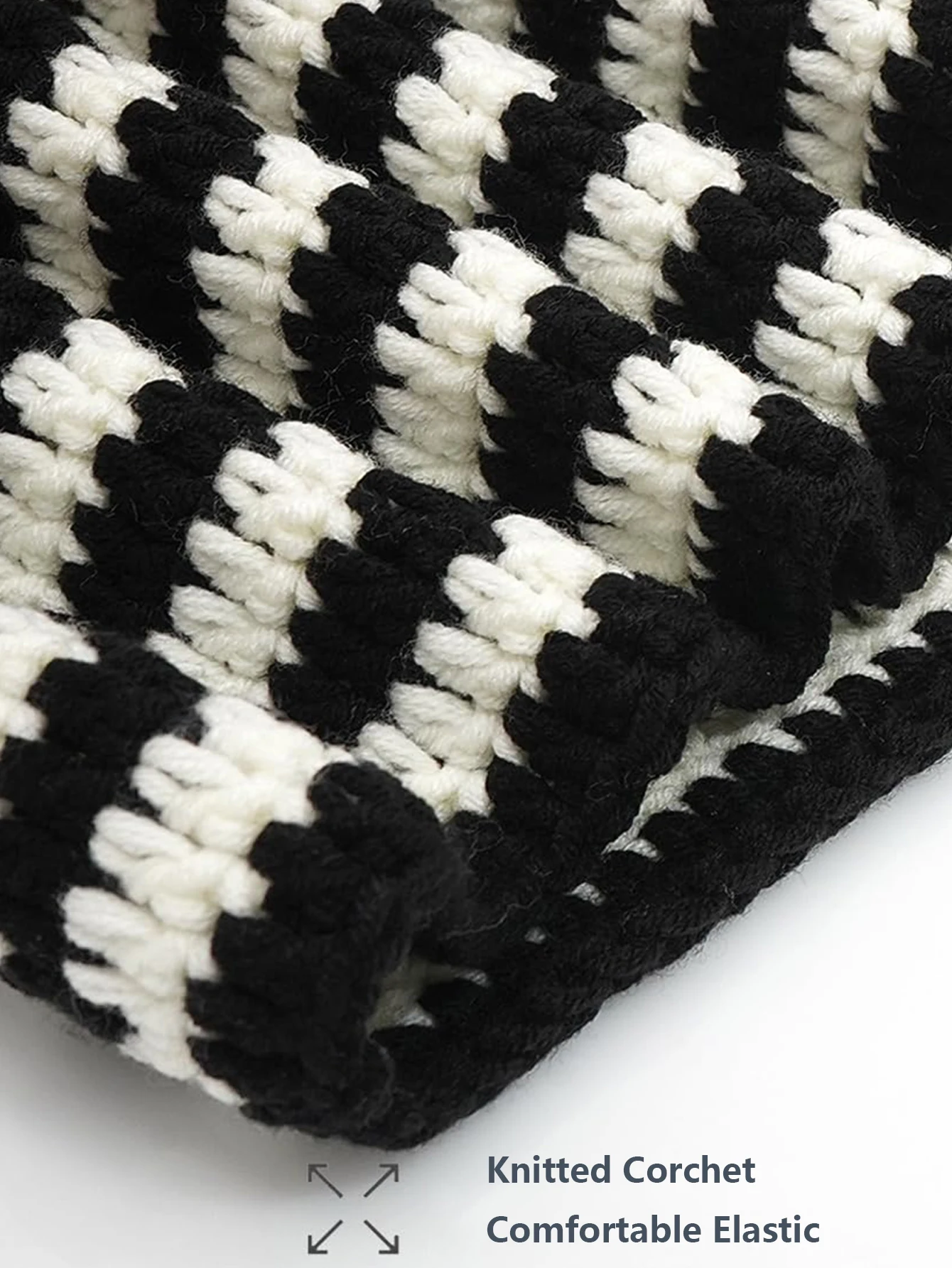 Häkelmützen für Damen und Herren, Katzenohren-Mütze, Mädchen, gestrickt, fauler Stil, Punk, Y2k, niedliche Slouchy-Mützen, lockere Passform, handgefertigte Skullies für Jungen – Detail 16