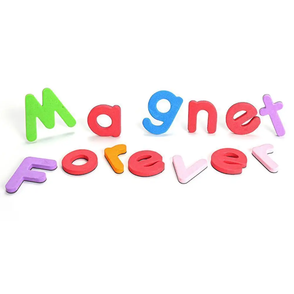 Magnetic fridge magnets Magnetic fridge stickers Magnetic letters 10/26 Pcs Uppercase Lowercase Foam Alphabet ABC Magnets For Fridge Refrigerator Educational learning toys set