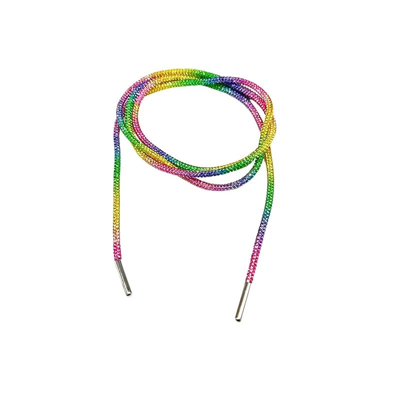 1PC Luxury Rhinestone ShoeLaces Bright Shoe Laces Strings Braiding Strap DIY Drawstring Shoelace Shoes Accessories 100/120/140CM