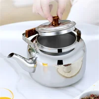 Bouilloire/Théière Électrique en Acier Inoxydable 1L/1.5L/2L/2.5L pour Cuisinière Électrique ou à Gaz, Cafetière Métallique pour la Maison et le Camping 6