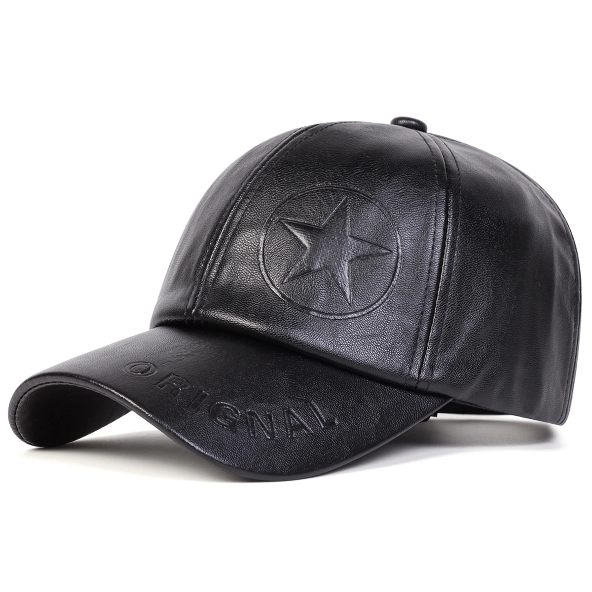 Unisex Pentagramm ORIGNAL Imprint PU Leder Baseball Caps Frühling Herbst Outdoor Einstellbare Casual Hüte Sonnenschutz Hut Sport Kappe – Detail 2