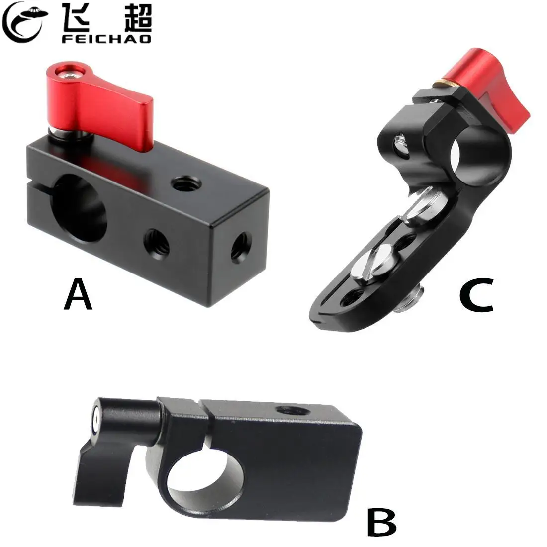 15mm Single Rod Clamp Adapter with 1/4" Thread Cold Shoe Mount For DSLR Camera Cage Rig Accessories 15mm Rail Connector System