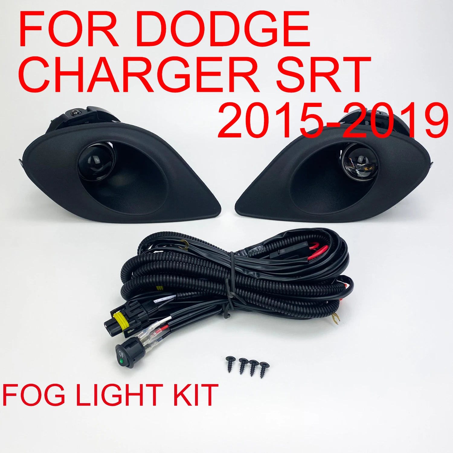 

Bumper Fog Driving Lights For Dodge Charger SRT 2015 2016 2017 2018 2019 Driver & Passenger Side Replace Or Upgrade Clear Lens