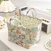 Women Large Capacity Fabric Sweet Floral Storage Baskets Laundry Baskets with Easy Carry Handles Laundry Hampers Home Decoration 1