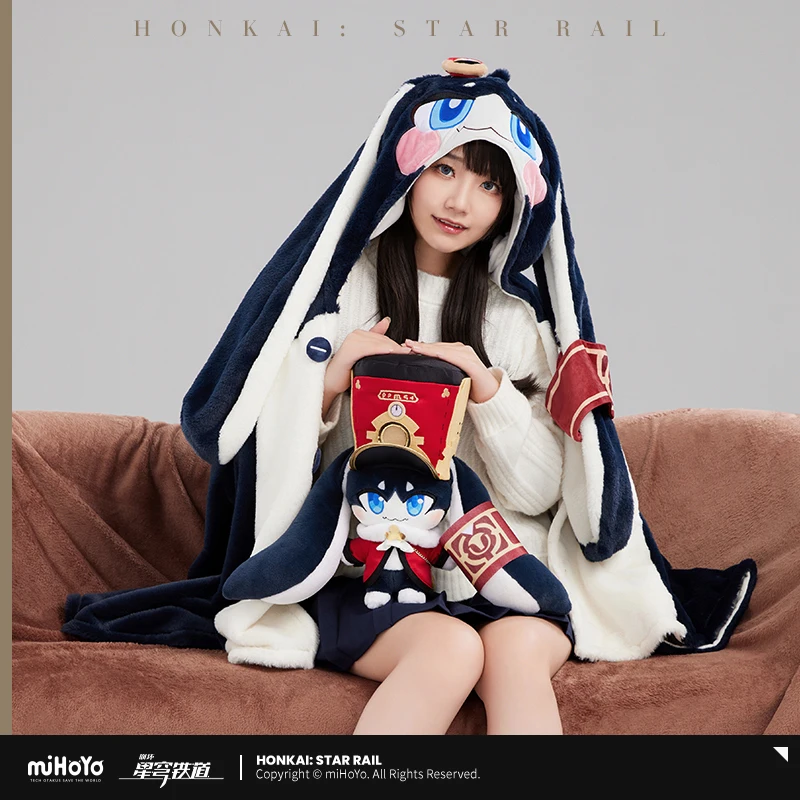 

Anime Honkai: Star Rail Pom-Pom Series Thicken Plush Shawl Cloak Blanket Autumn Winter Warmer Game Air Conditioning Blanket