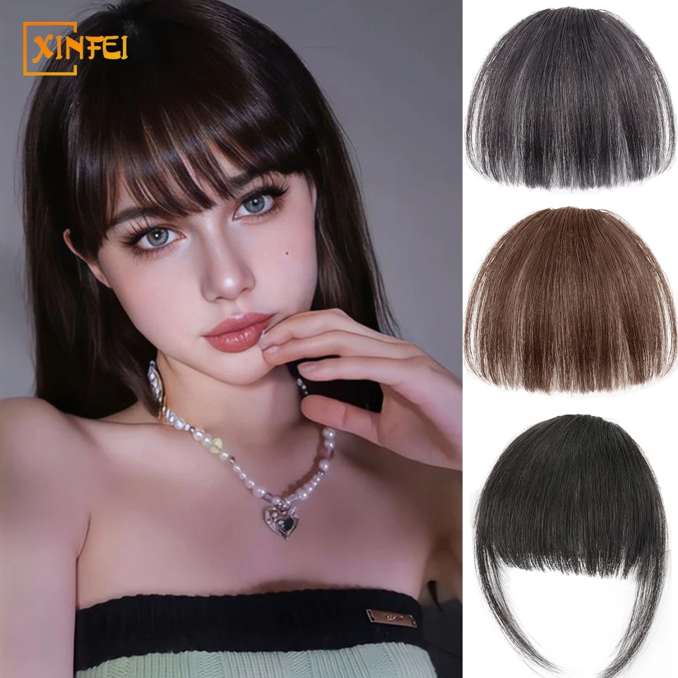 Synthetic Bangs Clips For Women Natural And Traceless Covering The Hairline Invisible And Age Reducing Bangs Wig synthetic bangs