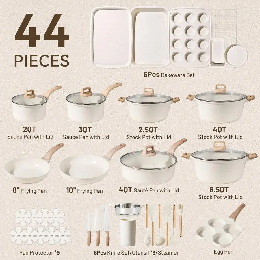 44-Piece Nonstick Cookware Set 2