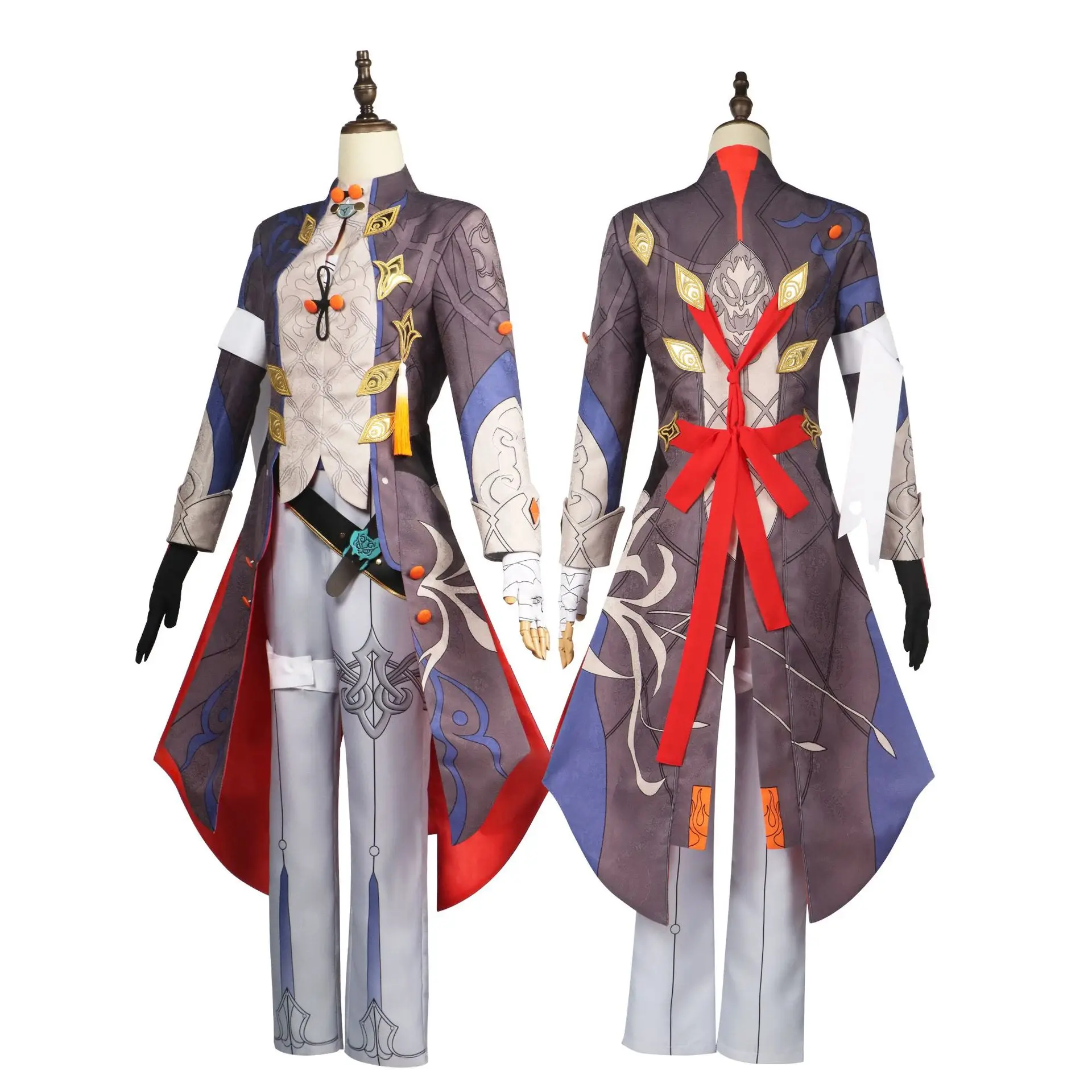 

Blade Cosplay Honkai Star Rail Costume Wig Game Uniform Earrings Stellaron Hunters Astral Express Halloween Party Men Props