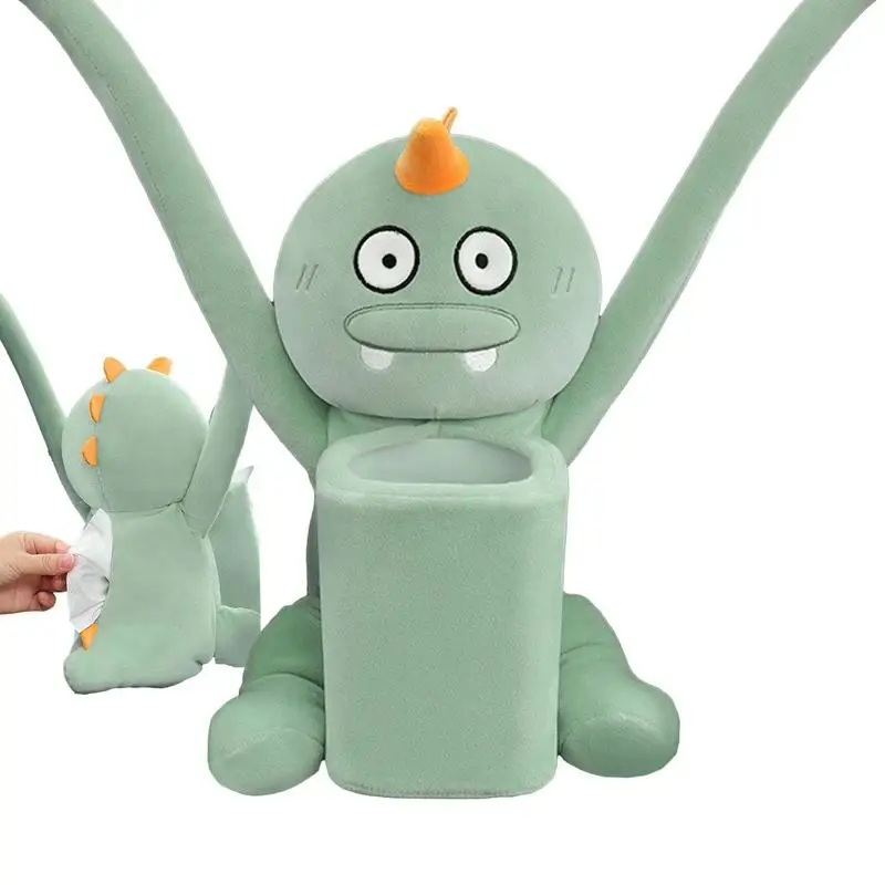 

Plush Car Tissue Box 2 In 1 Multi-functional Cute Car Tissue Box Holder Cartoon Tissue Holder For Car Plush Tissue Dispenser