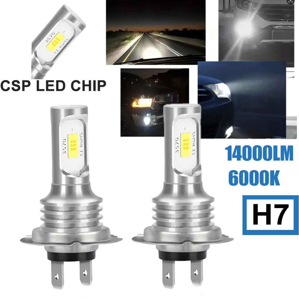 2개 H4 H7 H8 H9 H11 9005 9006 LED 전구 HB3 HB4 CSP LE..