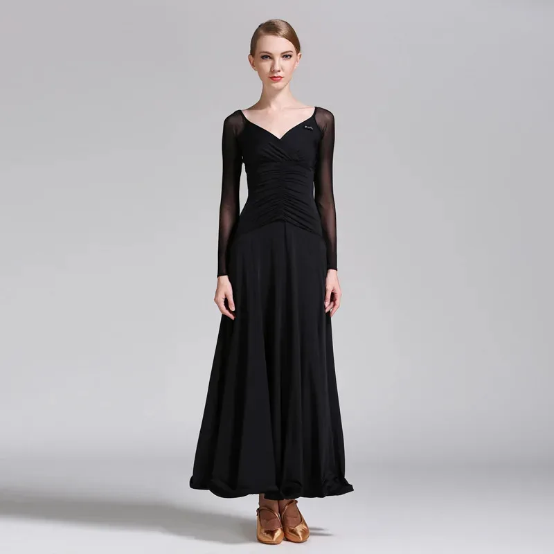 New Ballroom Dance Modern Dress Competition Performance Costumes Women National Standard Waltz Tango Practice Wear Spanish Dress