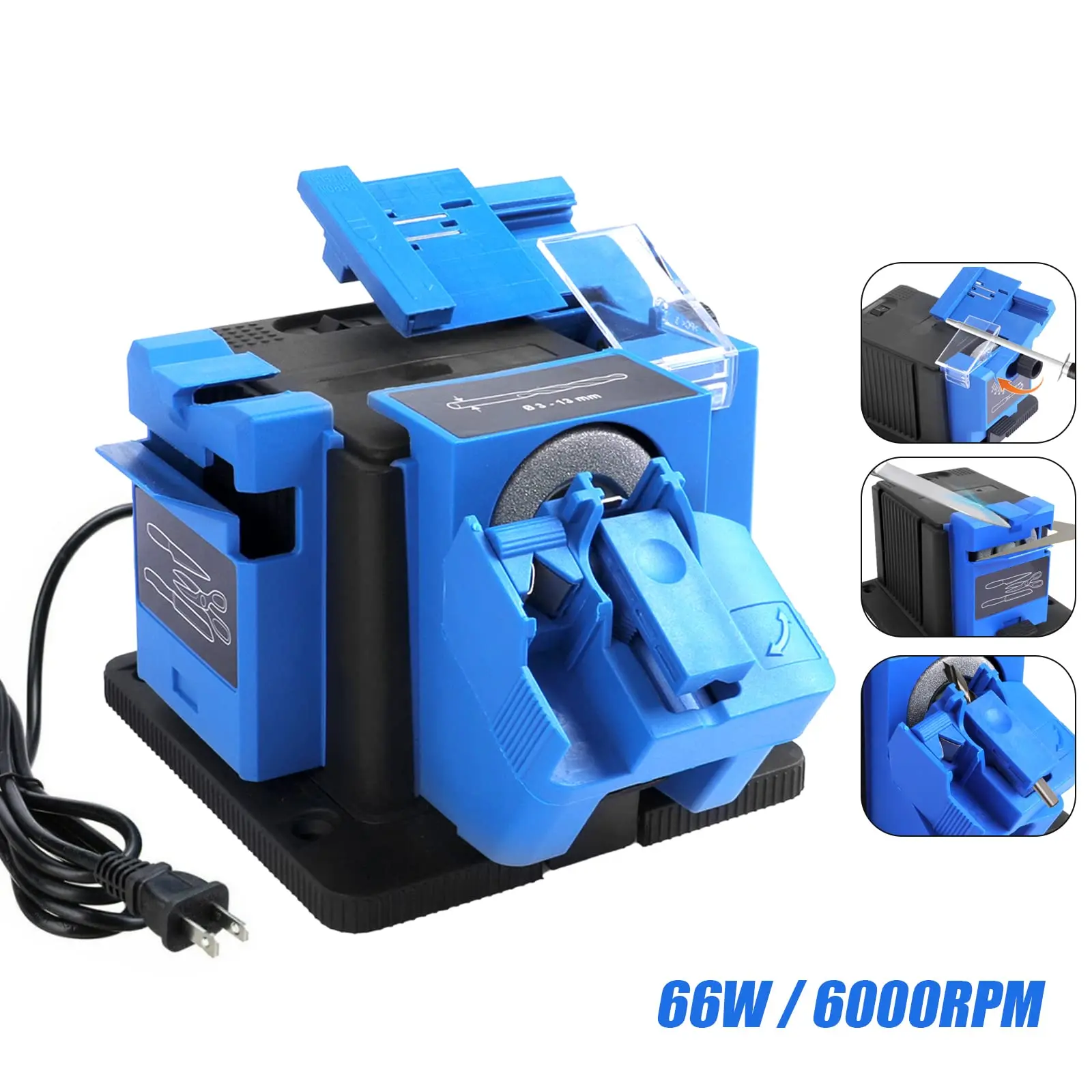 4in1SharpenerMultifunctionElectricKnifeSharpenerHouseholdGrind