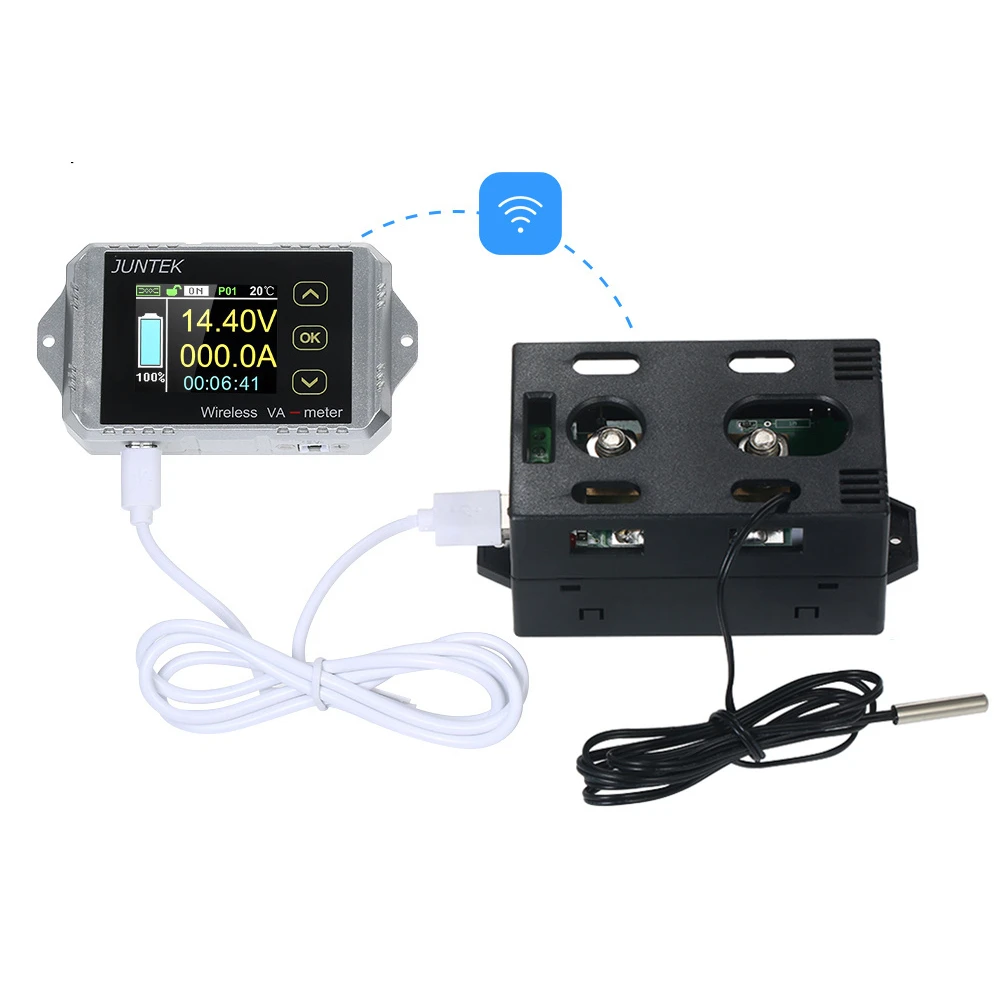 

DC 100V 400V 300A Multifunction Battery Capacity Indicator Coulomb Counter Wireless Digital Voltmeter Ammeter Power Meter Tester