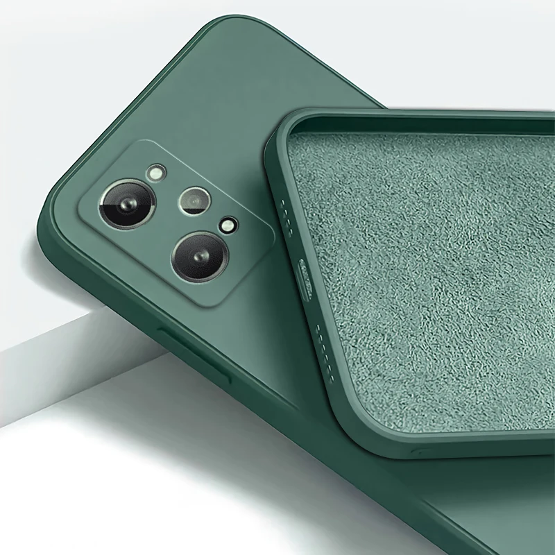 Square Liquid Silicone Shockproof Phone Cases - 360° Protective Cover