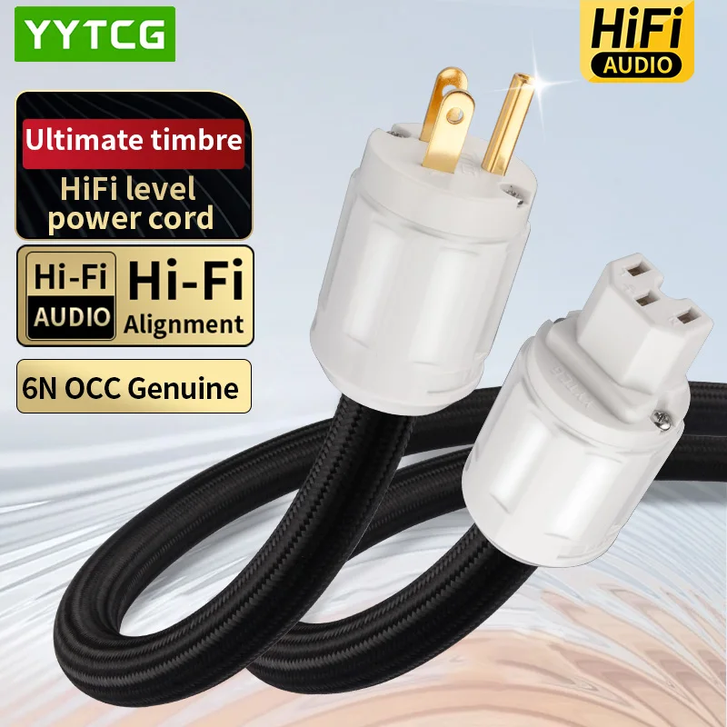 YYTCGHIFI6NOCCPowerCableUSEUPowerPlugCableHiEndPureCopper