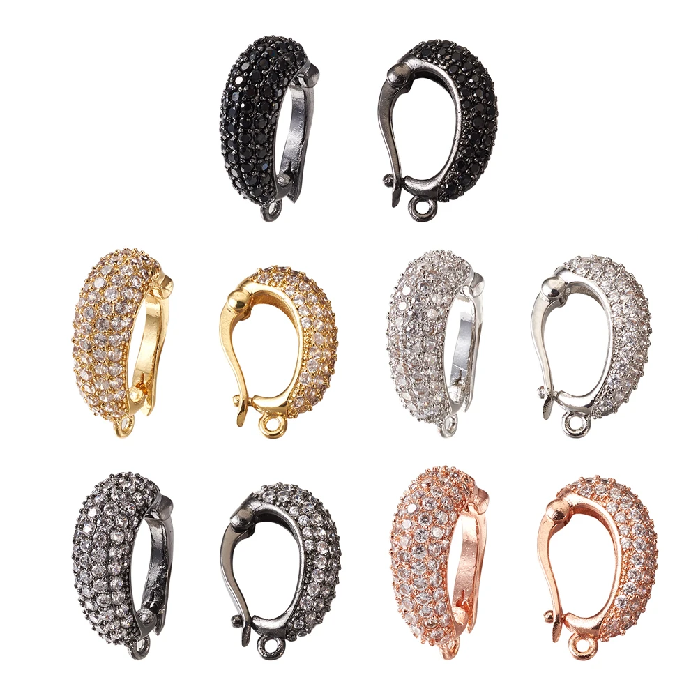 10pcsBrassMicroPaveCubicZirconiaShortenerBailsHingedPendant