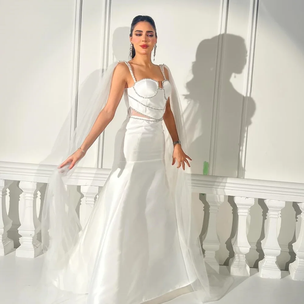 Jiayigong Evening Satin Draped Pleat Homecoming A-line Spaghetti Strap Bespoke Occasion Gown Long Dresses