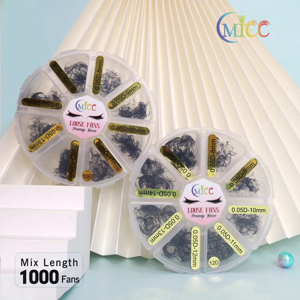 

Pointy Stem Premade 3D-14D short stem premade Russian volume fans Premium Fluffy Eyelash Extensions Supplies