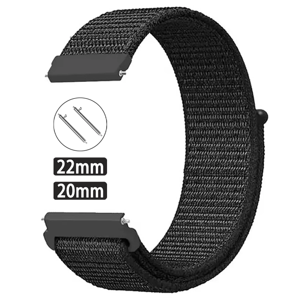 Braided Nylon Watchband Strap, 20/22mm, Universal Fit
