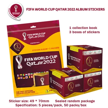 Panini 2022 Qatar World Cup Football Star Card Box Soccer Star Collection Ronaldo Footballer Limited Fan Sticker Box Set