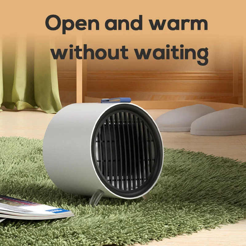 

500W Portable Electric Heater Desktop Mini Fan Heater PTC Ceramic Heating Warm Air Blower Home Office Warmer Machine for Winter