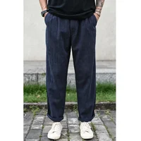 Sauce Zhan Men Pants Linen Pants Men Summer Breathable Casual Pants Ankle-length Loose Fit Taper Leg 2