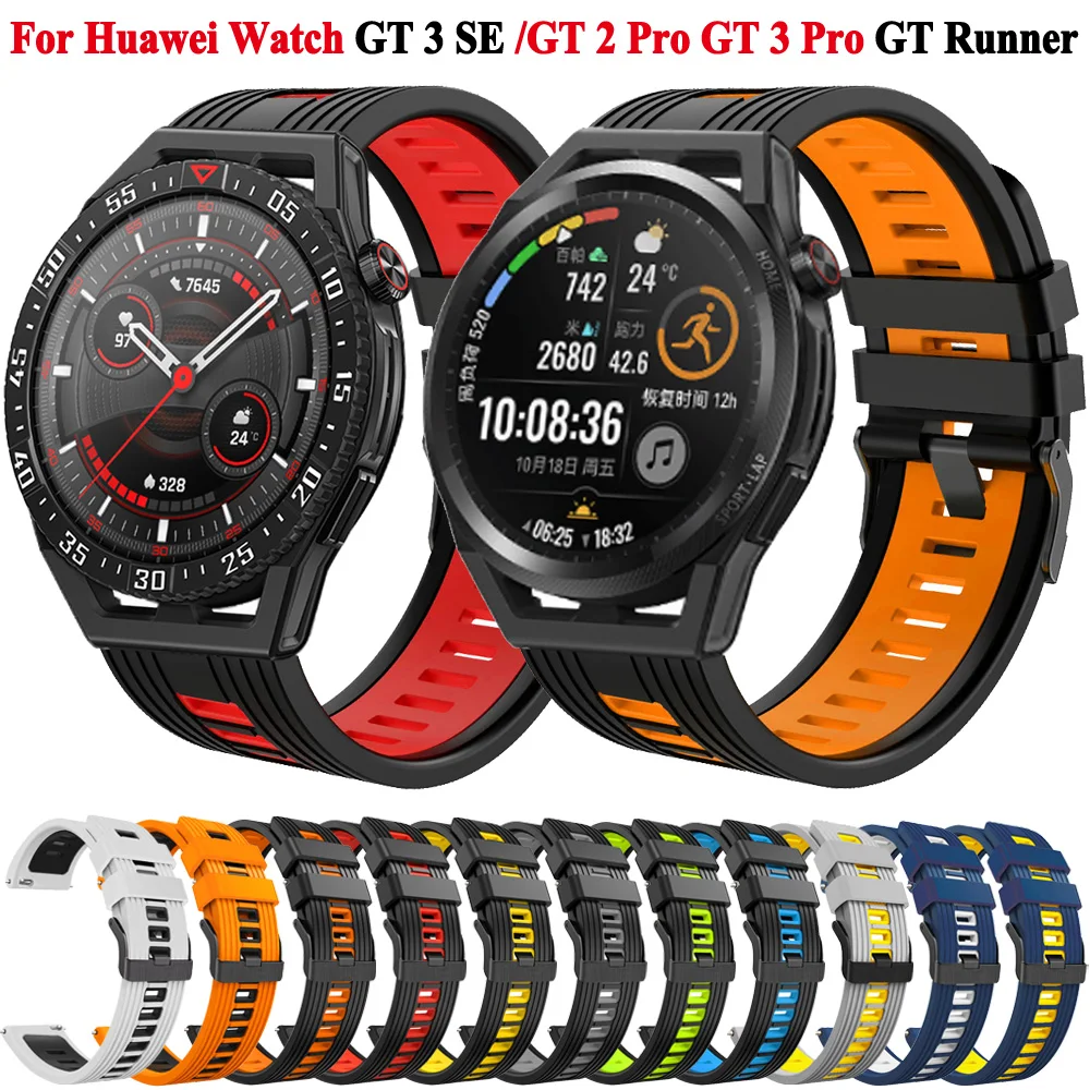 

Ремешок силиконовый для наручных часов Huawei Watch GT 3 GT3 SE GT Runner, спортивный браслет для часов GT 2 GT2 Pro 46 мм/GT 2E, 22 мм